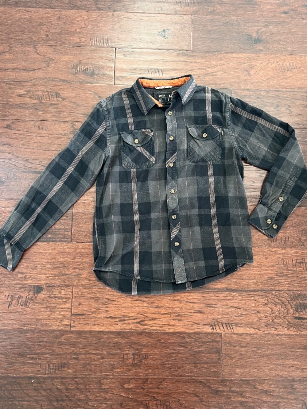Jetty Mens Flannel Button Down Shirt - Small